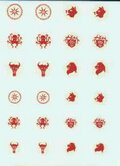 Star, Boars head, Octopus, Gorgon, Bulls head, Lion