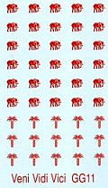 Elephants and palm trees