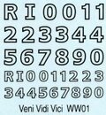 28mm outline numbers