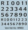 28mm solid numbers with outline